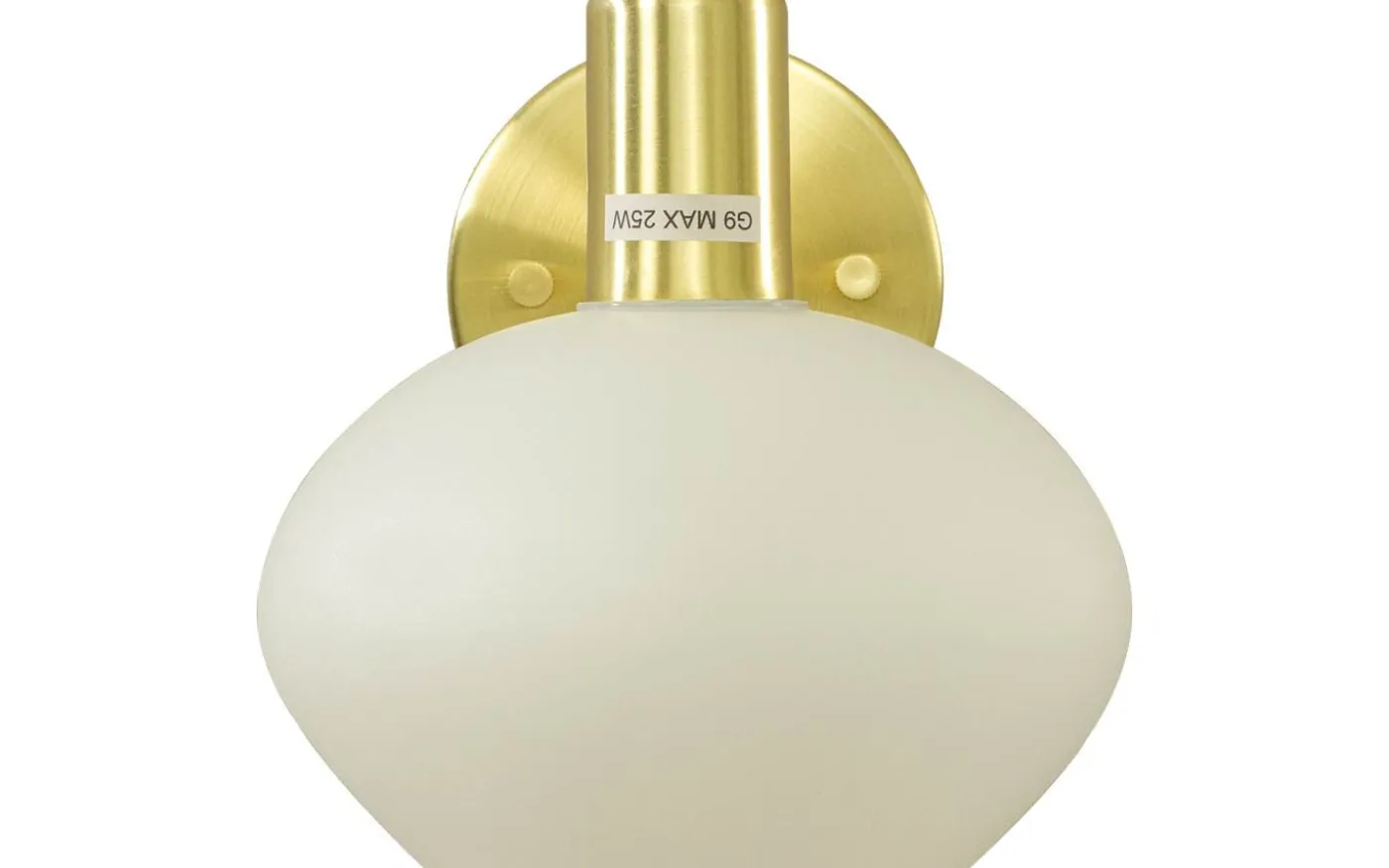 Elba Vägglampa Matt Mässing/Opalvit IP44