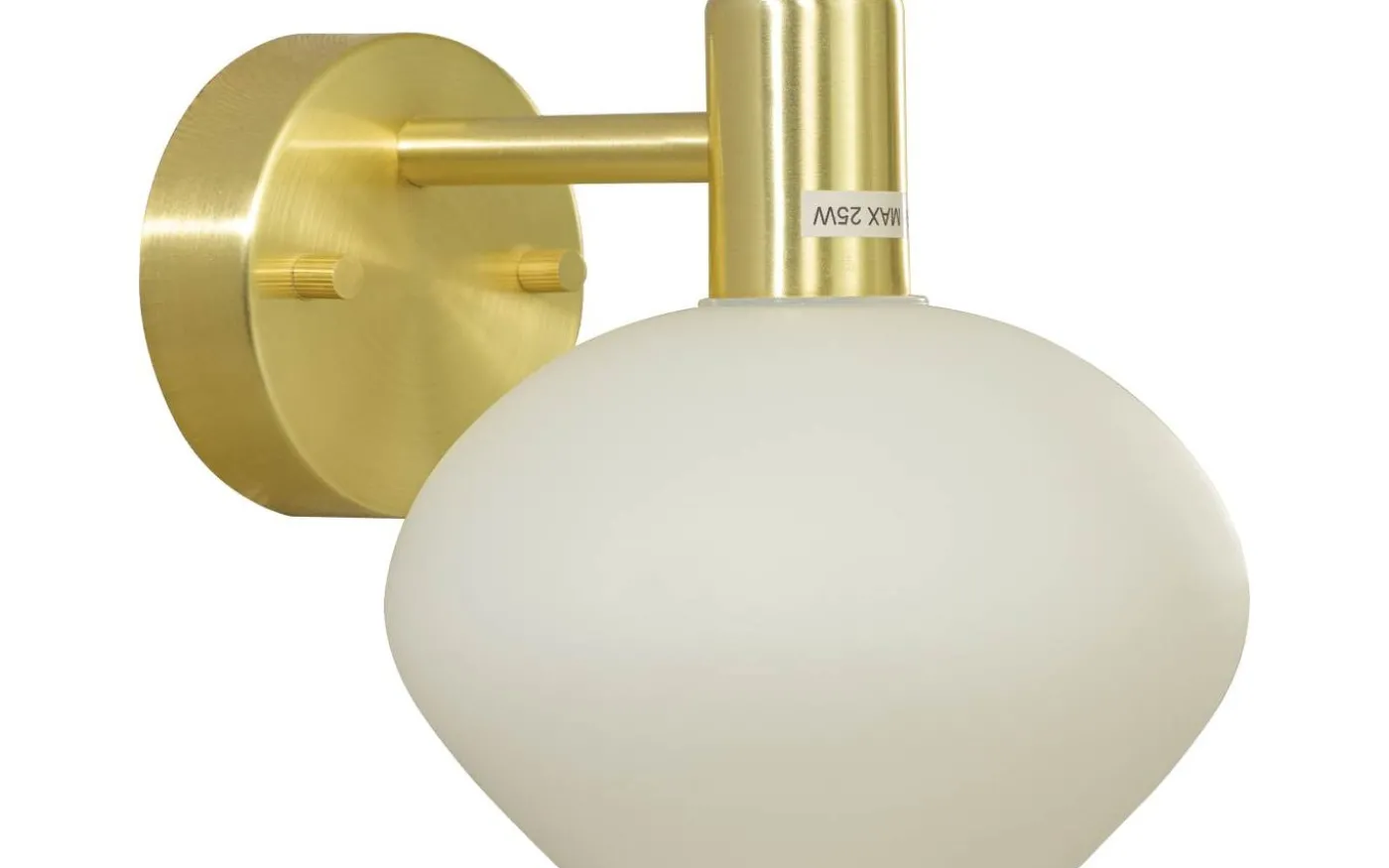 Elba Vägglampa Matt Mässing/Opalvit IP44