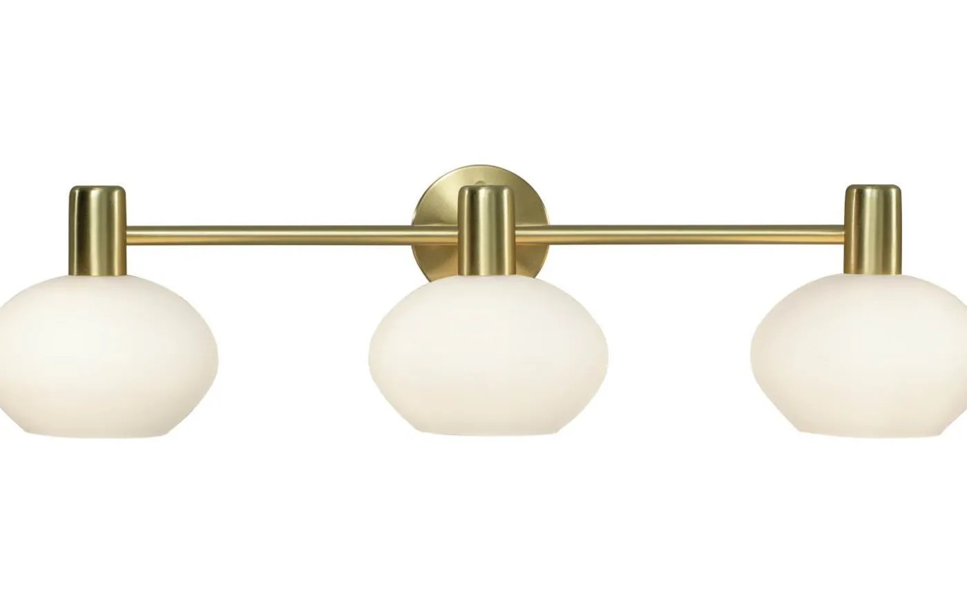 Elba Vägglampa Matt Mässing/Opalvit IP44