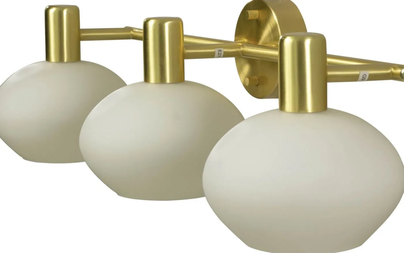 Elba Vägglampa Matt Mässing/Opalvit IP44