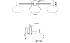 Elba Vägglampa Matt Mässing/Opalvit IP44