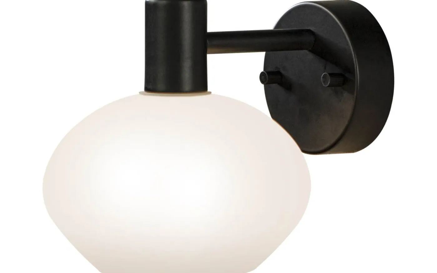 Elba Vägglampa Svart/Opalvit IP44