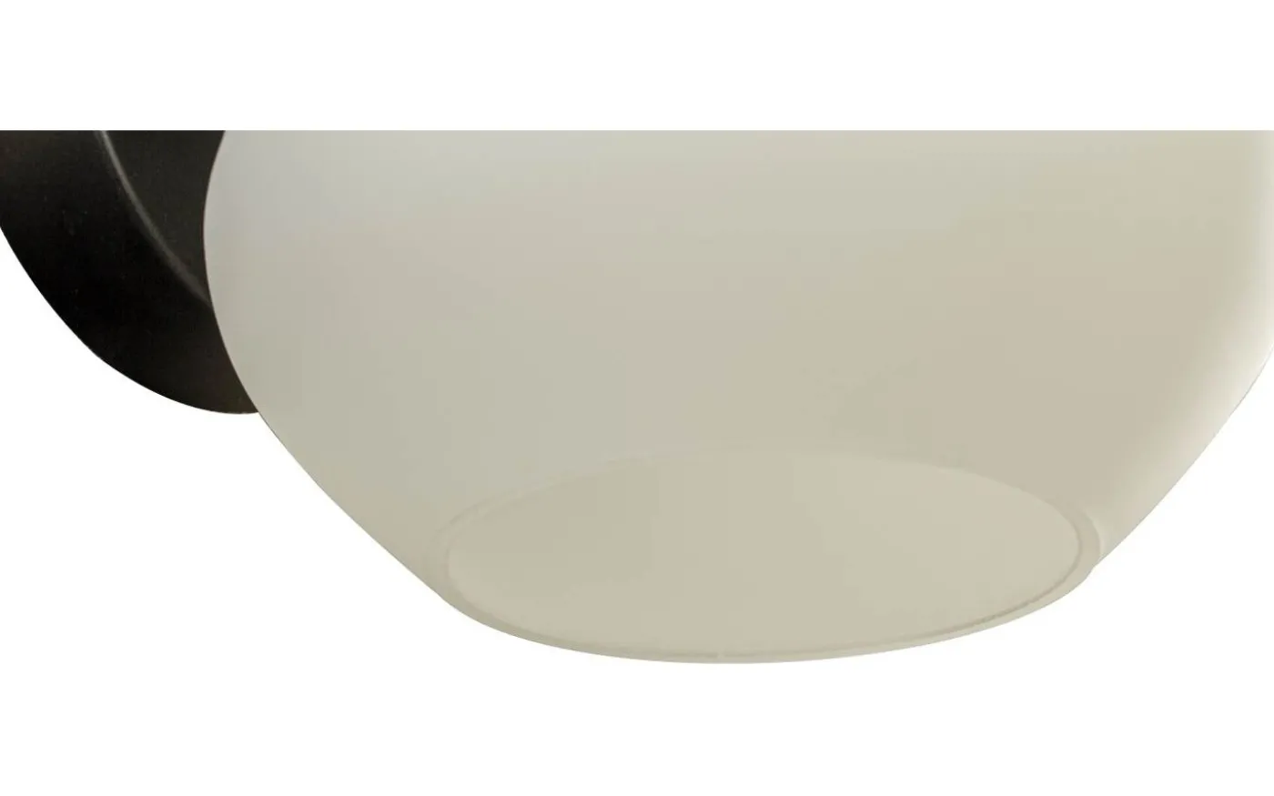 Elba Vägglampa Svart/Opalvit IP44