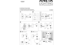 Elba Vägglampa Svart/Opalvit IP44
