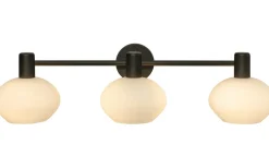 Elba Vägglampa Svart/Opalvit IP44