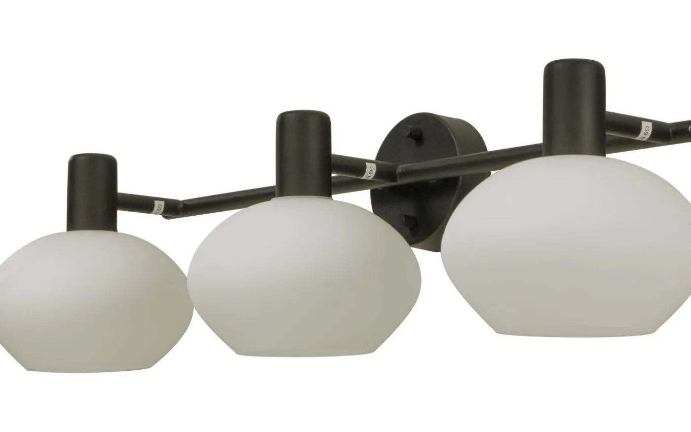 Elba Vägglampa Svart/Opalvit IP44