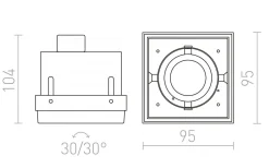 Electra Infälld Spotlight Svart