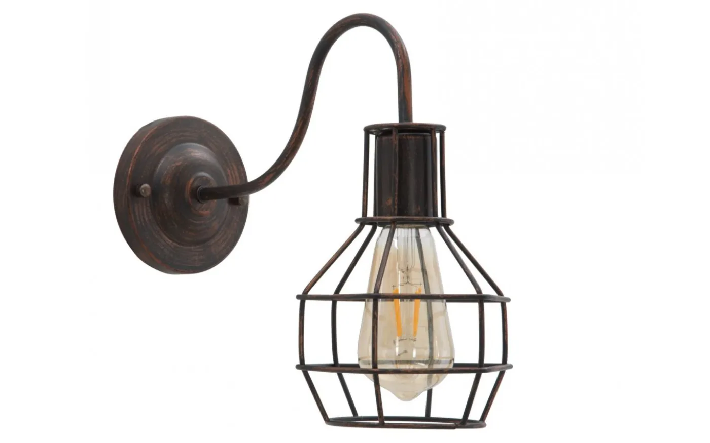 Elegante Vägglampa 30cm Brun