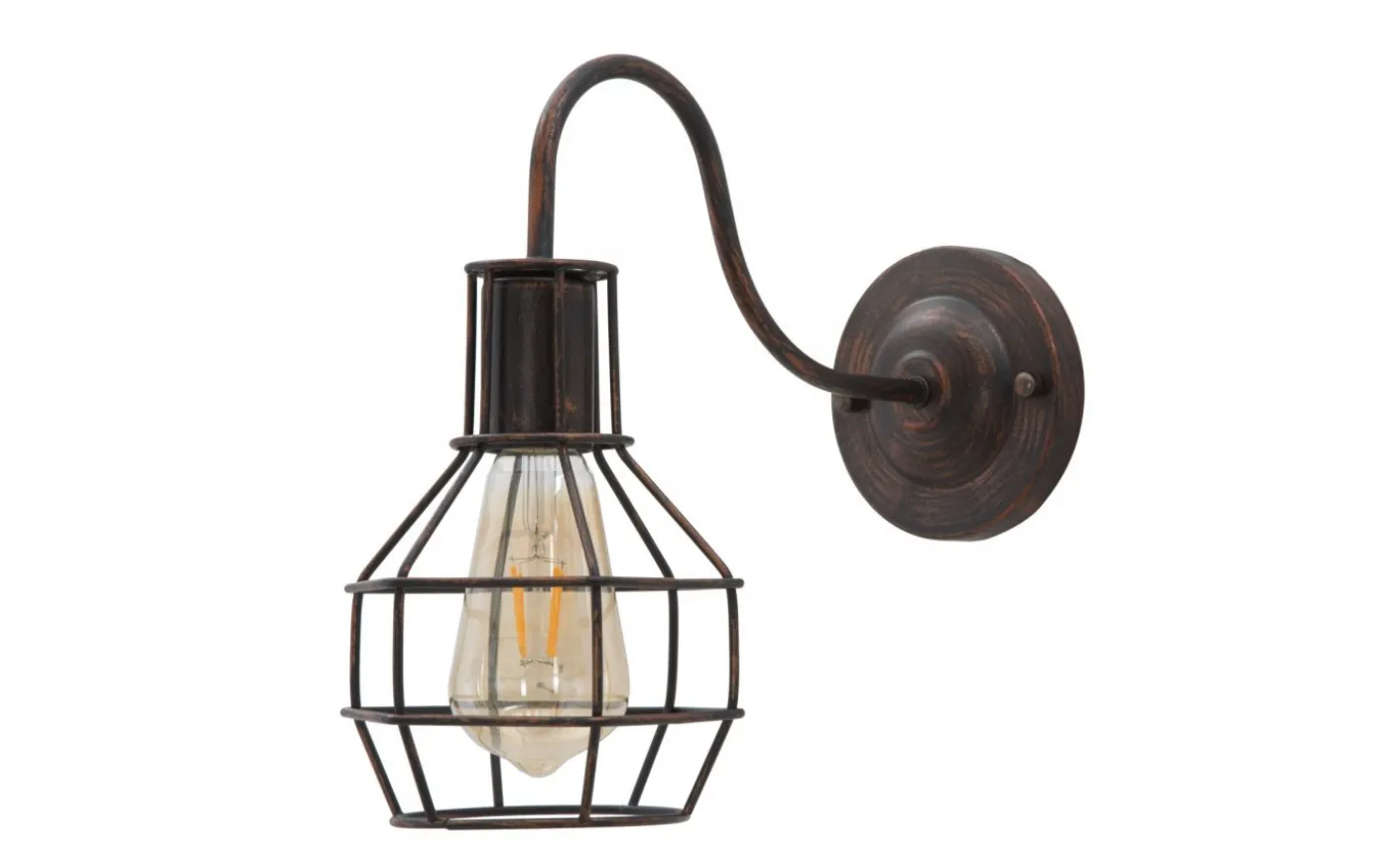 Elegante Vägglampa 30cm Brun