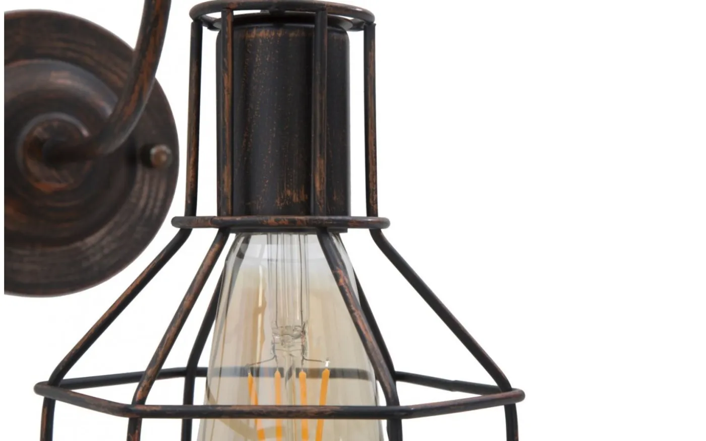 Elegante Vägglampa 30cm Brun