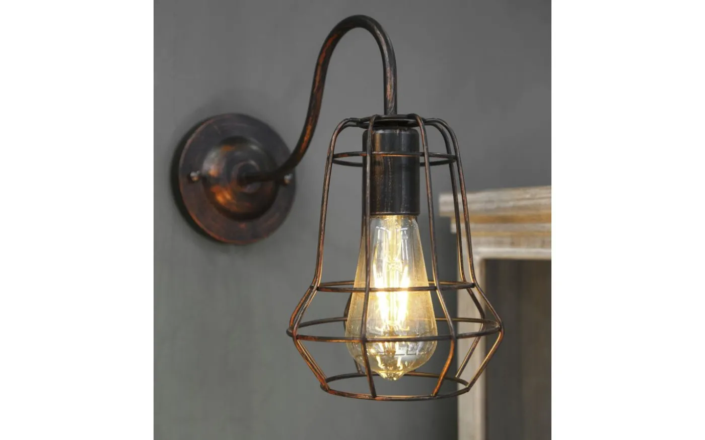 Elegante Vägglampa 27,5cm Brun