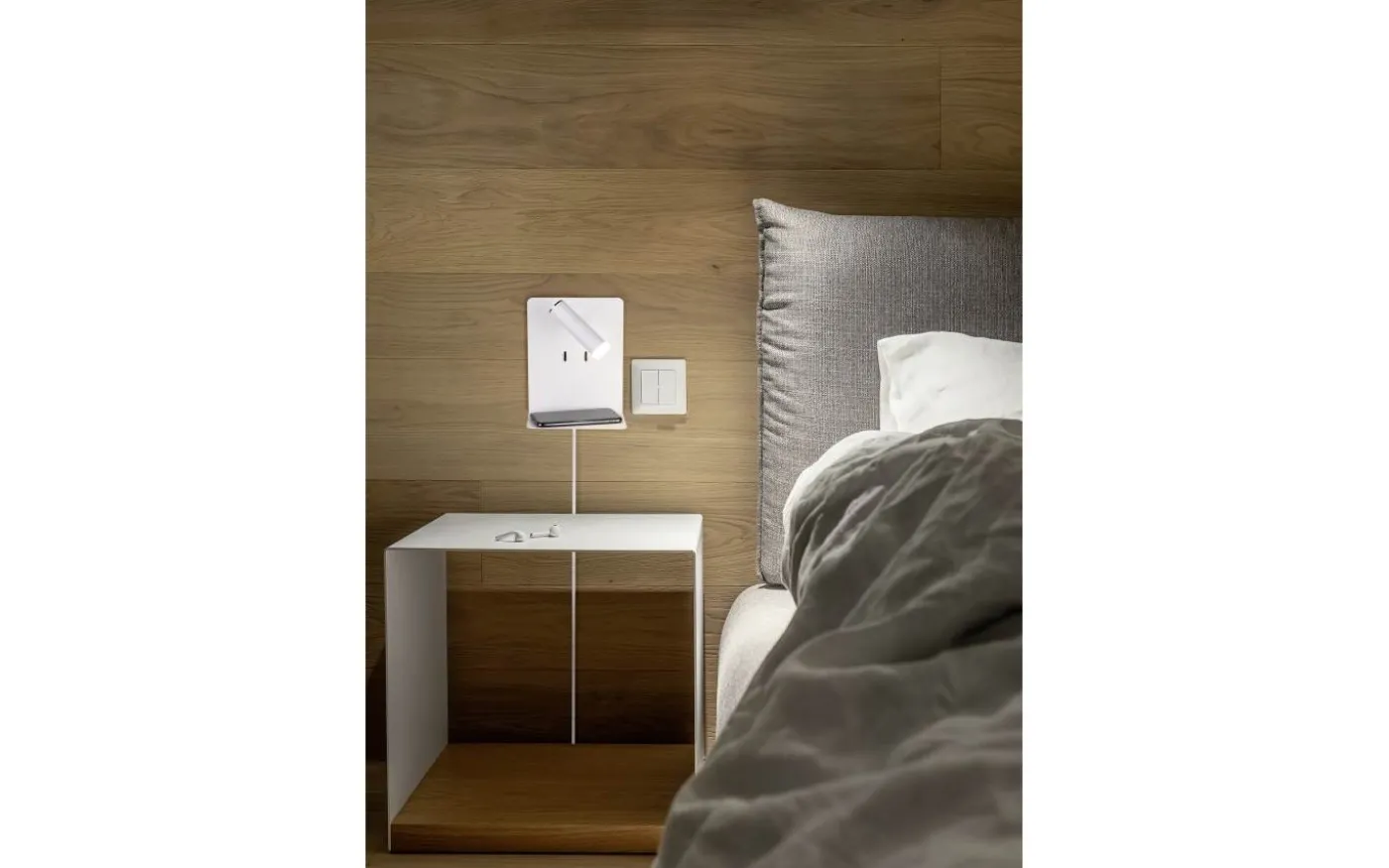 Element Vägglampa LED matt vit