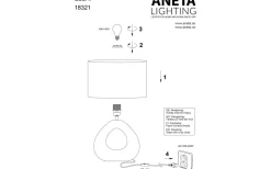 Eleni Bordslampa 35cm Naturvit