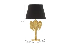Elephant Bordslampa Elefant 59cm Guld/Svart