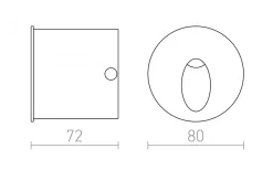 Elica R Vägglampa Aluminium