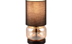 Elio Bordslampa E27 matt svart/bärnstensfärgad