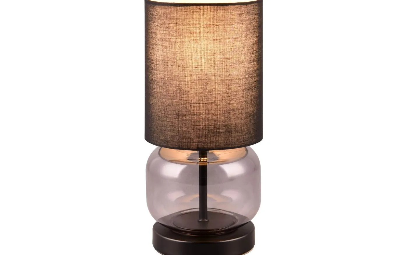 Elio Bordslampa E27 matt svart/rökfärgad