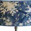 Eliza Floral Oval Lampskärm 30cm Blå
