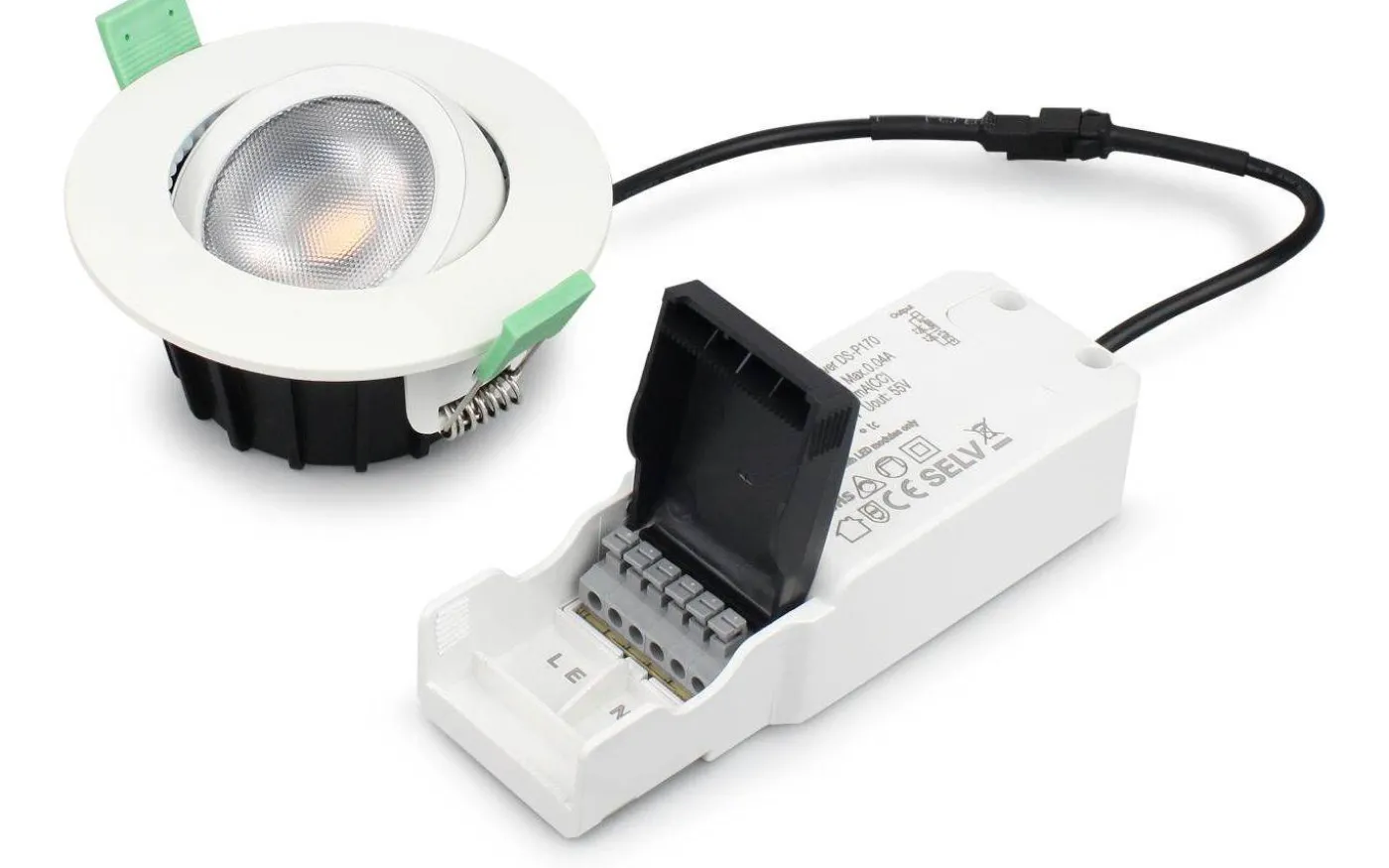 Ellen 230V Spotlight Dim to Warm 2200-2700K 6W Vit 3-pack IP65