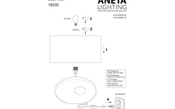 Ellipse Bordslampa 42cm Svart/Beige