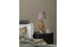 Ello Lampfot 47cm Trä/Borstad Mässing