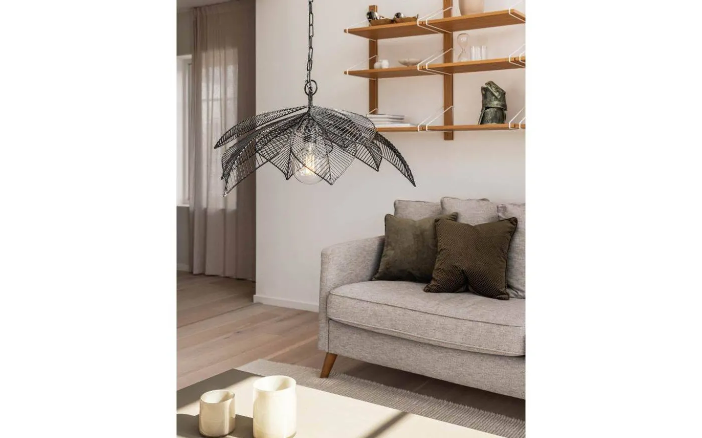 Elm Taklampa 70cm Svart