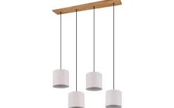 Elmau hänge 4-st E27 naturvit