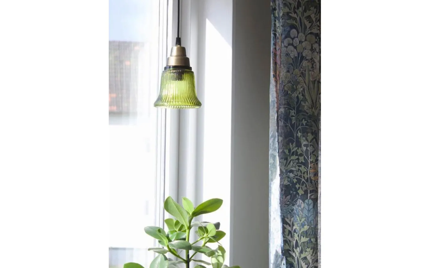 Emmi Fönsterlampa 12cm Grön/Mässing