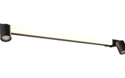 Enrico H2O LED + 2xGU10 Vägglampa 90cm mattsvart IP44