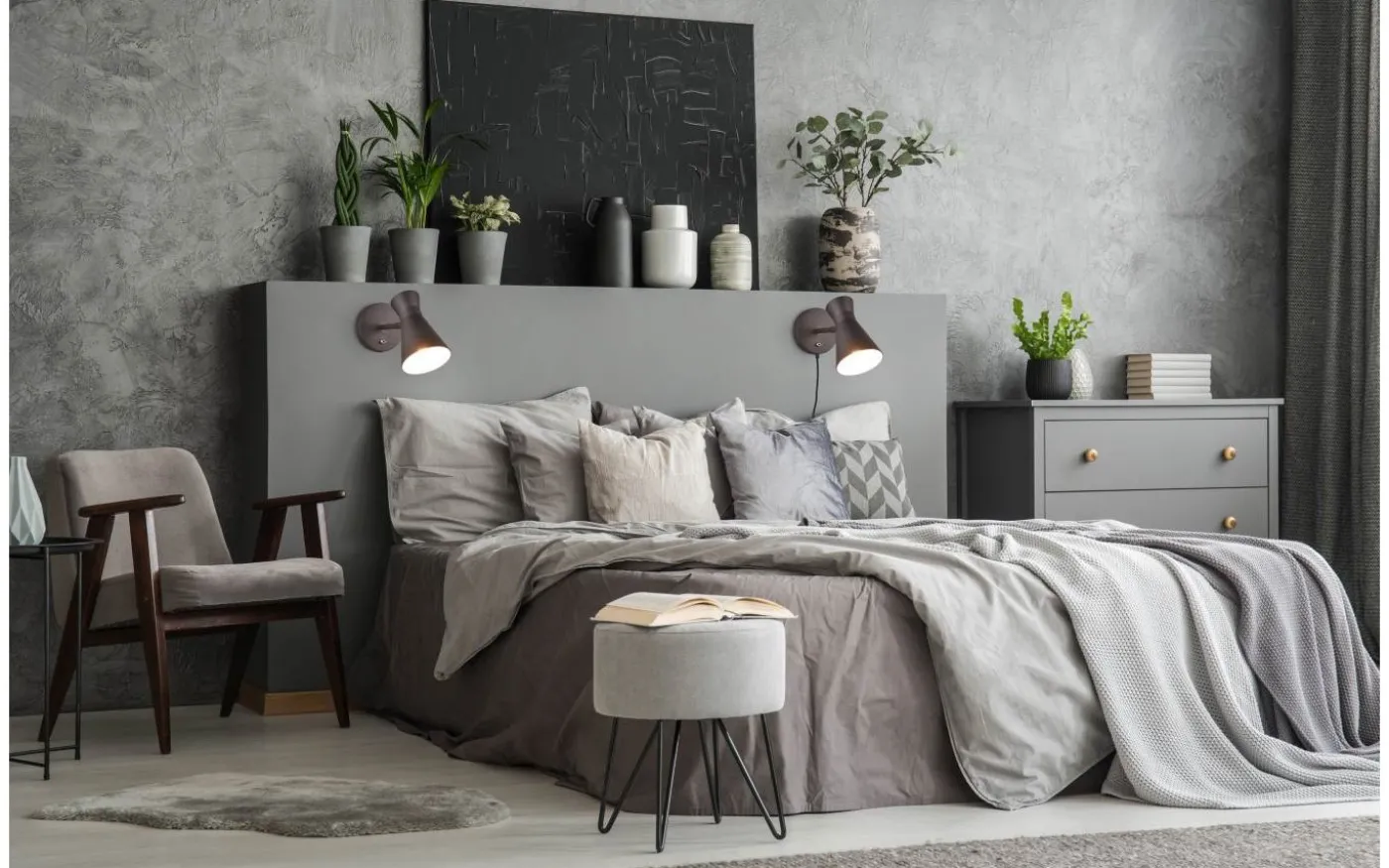 Enzo Vägglampa E27 mattsvart