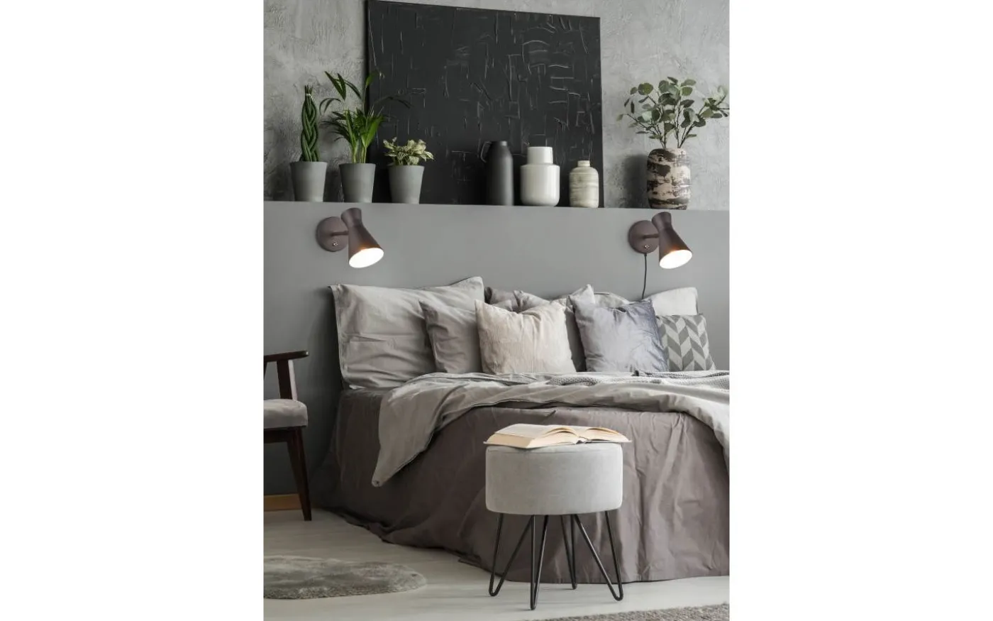 Enzo Vägglampa E27 mattsvart