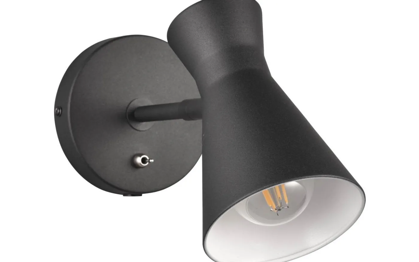 Enzo Vägglampa E27 mattsvart