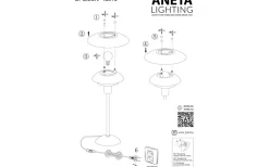 Epsilon Bordslampa 37cm Svart