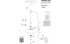 Epsilon Fönsterlampa 20cm Sand