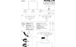 Epsilon Taklampa 86cm Svart