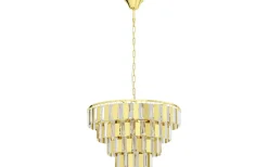 Erseka Taklampa Kristall 49cm Mässing