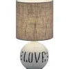 Esna Bordslampa love E14 vit/brun