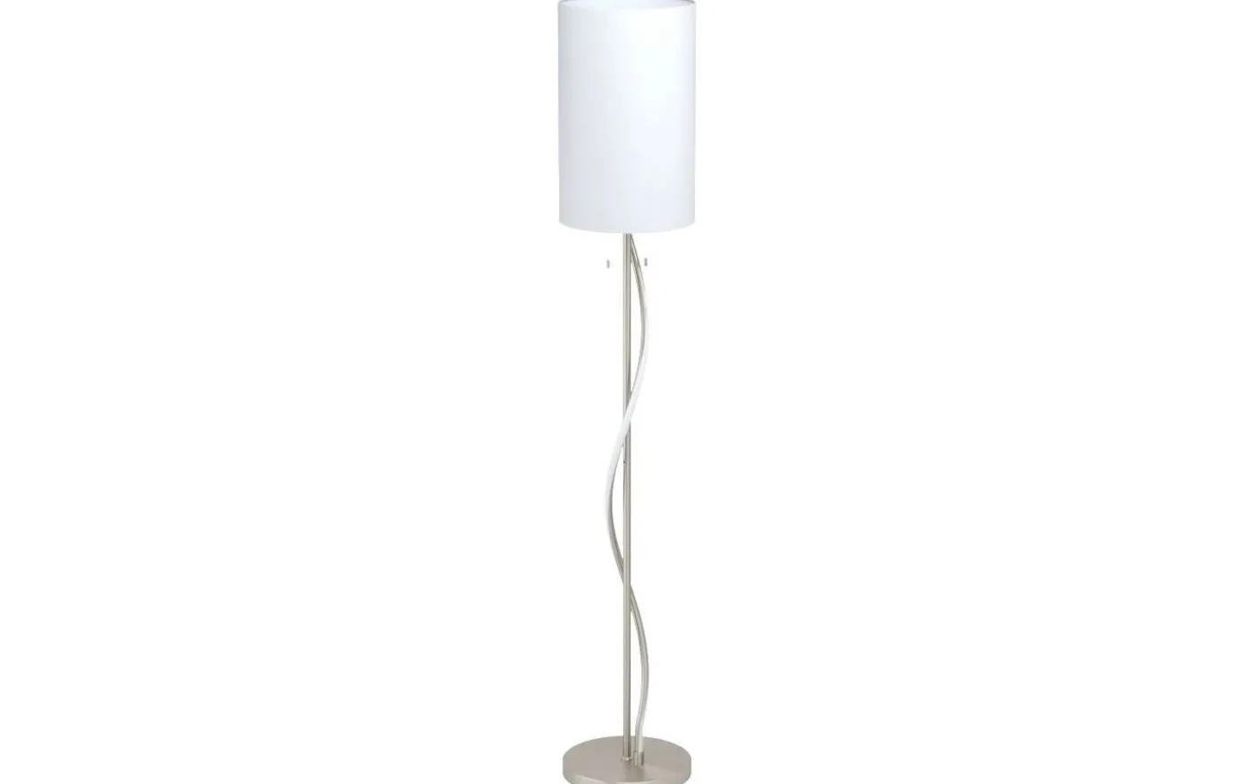 Espartal Golvlampa 149cm E27+LED 3000K 11,8W Nickel/Vit