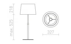 Esplanade Bordslampa 74cm Svart/Vit/Krom E27