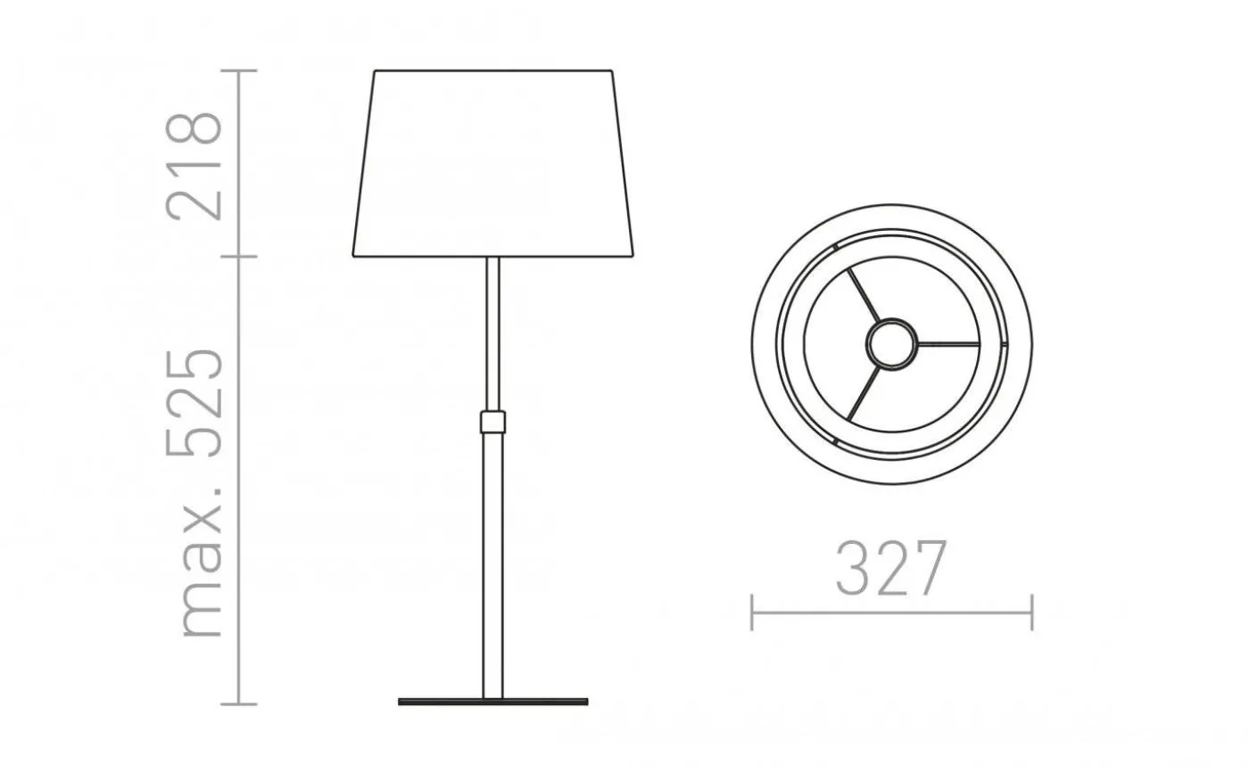 Esplanade Bordslampa 74cm Svart/Vit/Krom E27