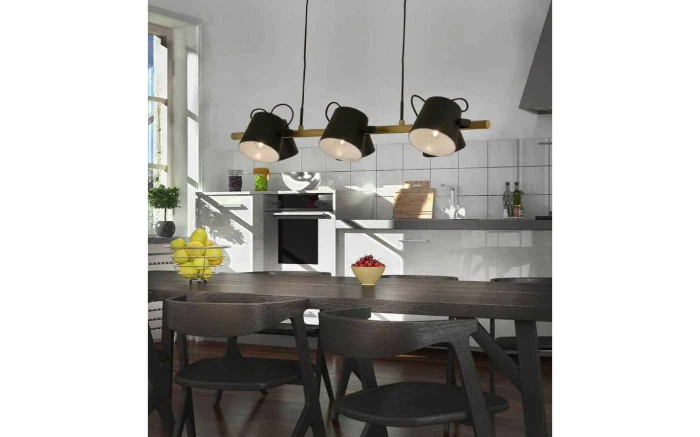 Espresso Taklampa 6L 100cm Svart