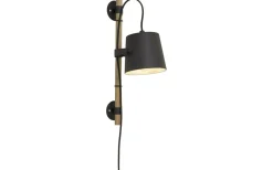 Espresso Vägglampa Svart/Trä