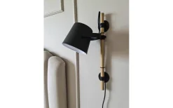 Espresso Vägglampa Svart/Trä