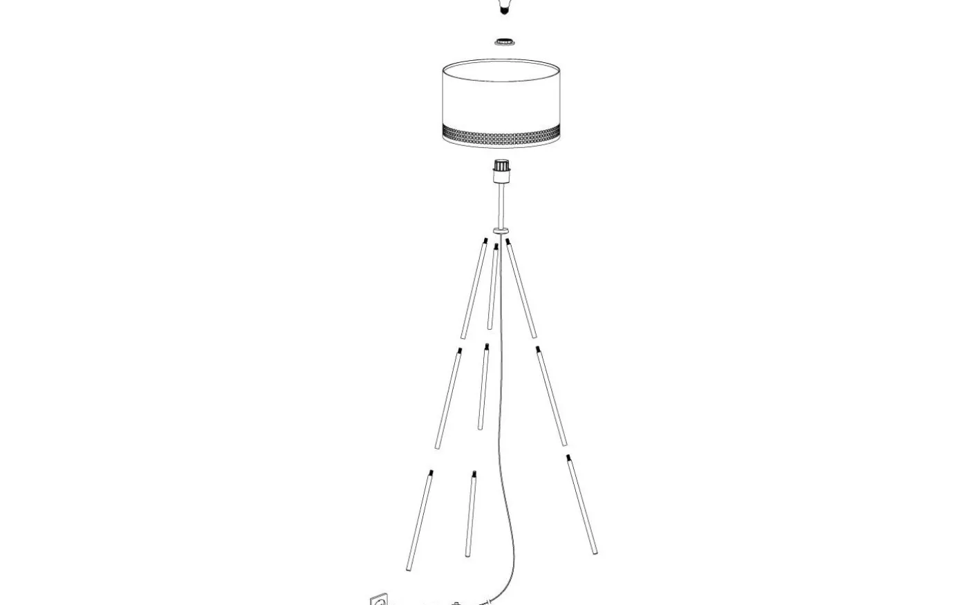 Esteperra Golvlampa 141cm Svart/Guld