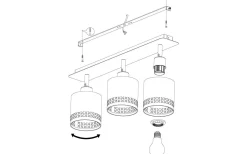 Esteperra Takspotlight 58cm Svart/Guld