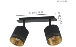 Esteperra Takspotlight 34cm Svart/Guld