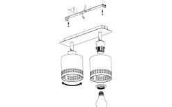 Esteperra Takspotlight 34cm Svart/Guld