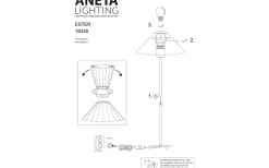 Ester Lampfot 53cm Silver