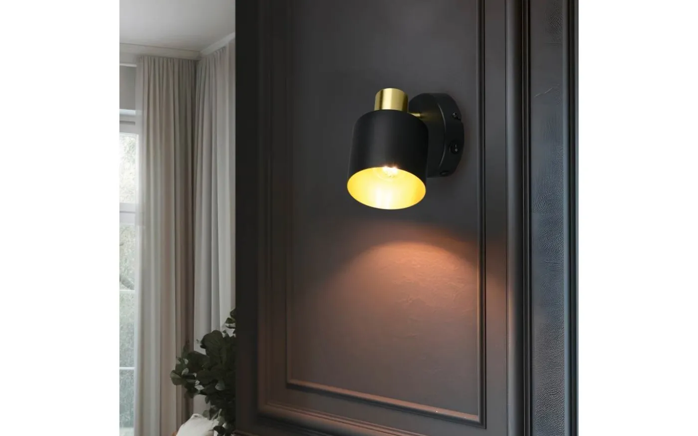 Eva Spotlight E14 svart/guld