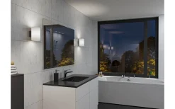 Evoke L Vägglampa Antracit/Opalglas IP44